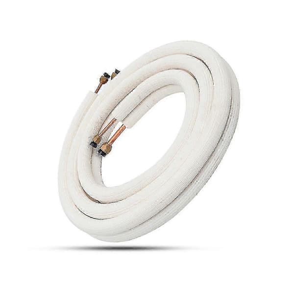 3 meter luftkonditioneringsrör par 1/4 tum 3/8 tum isolerad kopparrörsats luftkonditioneringsdelar R (Peng) white