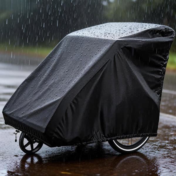 Sammenklappelig Garage Cykeltrailer 140x84x99cm Oxford 420D Sort, Vandtæt Universal Hund Ingen (Pe)