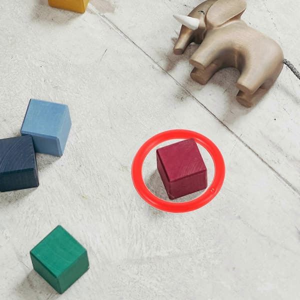 Mini karnevalsringe i plast til ringkast-spil, 120 stk. sæt (Peng)