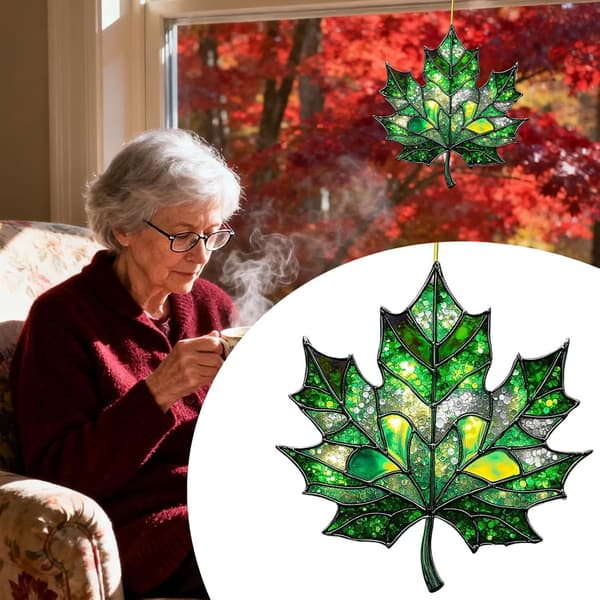 Tacksägelse Suncatcher Fönsterdekoration - Glas Konstverk Set om 2 (Pe)