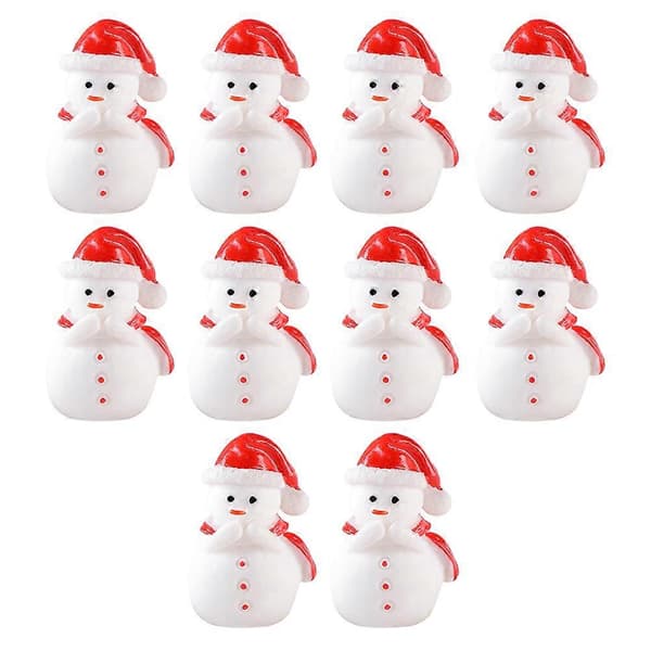 Mini snögubbe julfigur för dekoration 20 st röda prydnader (Peng)