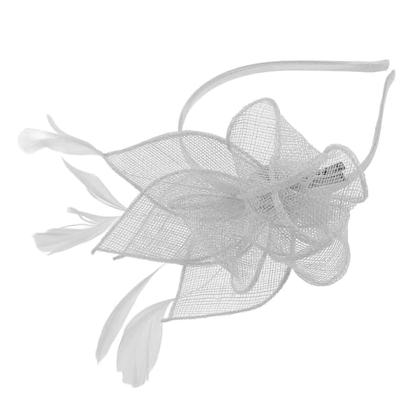 Fascinator-hårband tebjudningshatt hårklämma för kvinnor för formella tillfällen (Peng)