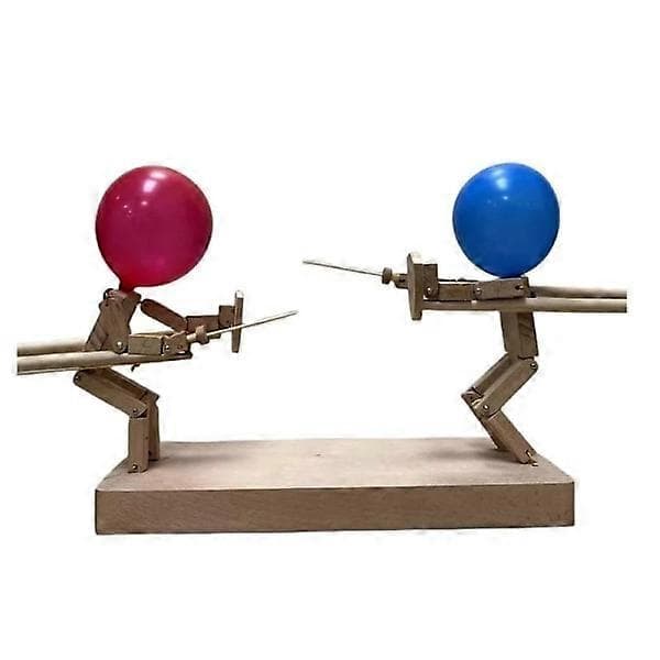 Balloon Bamboo Fighting Game för två, 2024 Nytt handgjort träspel (Peng)