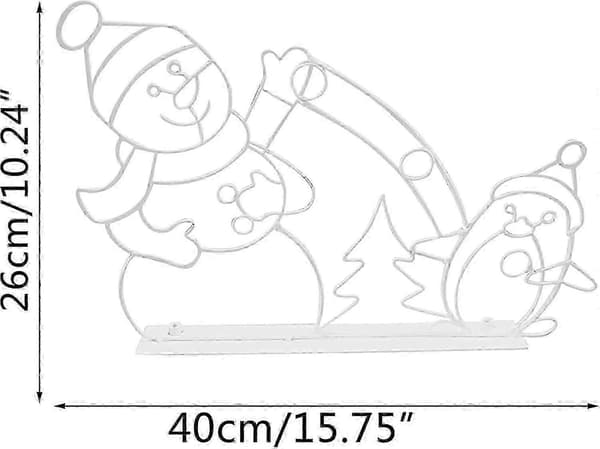 LED-snögubbe julbelysning utomhus juldekorationer amerikansk julbelysning (Peng)