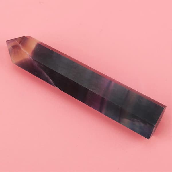 Naturlig fluorit kvartskristall hexagonal stav för dekoration (70-75mm) (Peng)