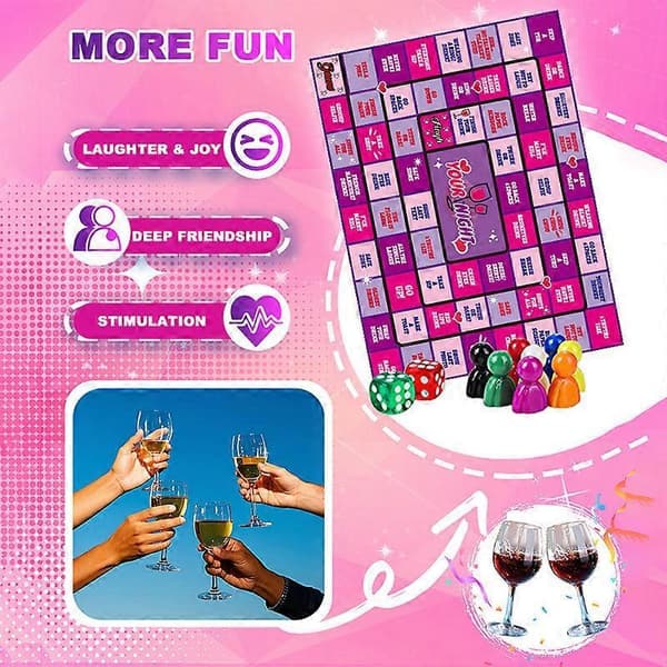Drink Up Gummimatta Brädspel (Peng) Pink