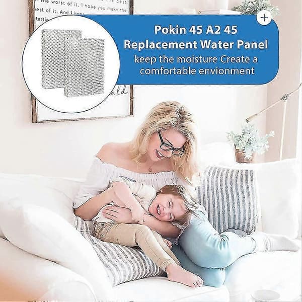 45 A2 45 Vattenpanel för luftfuktare för hela huset, modeller 400, 400A, 400M (2-pack) Luftfuktardelar & tillbehör (Peng)