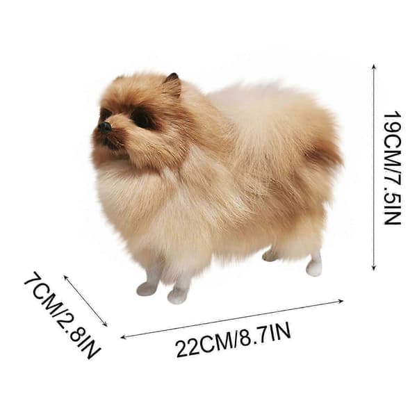 Plyslegetøj Simulationsmodel Simulations Pomeranian Hundemodel Legetøj Børnegaver (PE)