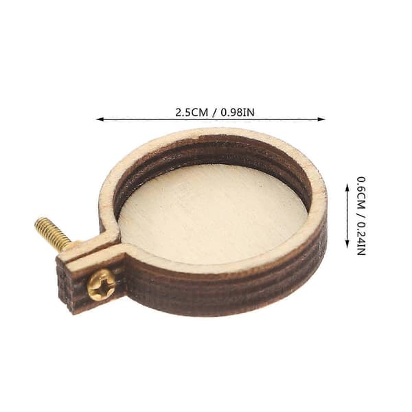 10 set miniatyrbroderiramar små korsstygnsramar DIY minibroderiringar hantverkstillbehör (Peng)