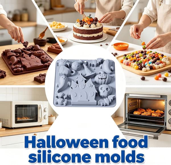 Handgjorda Halloween Silikonformar Godisdekorationer (Pe)