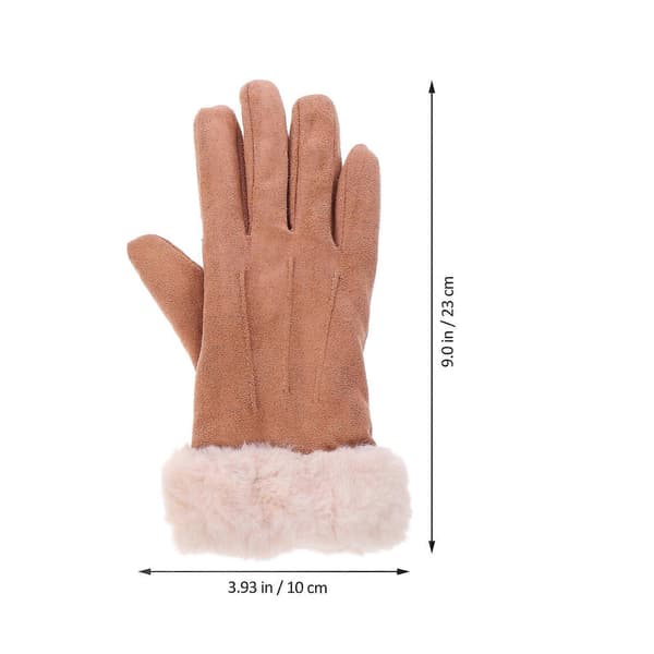 Varme handsker til kvinder, brune vinterhandsker med touchskærm, 1 par (Peng)