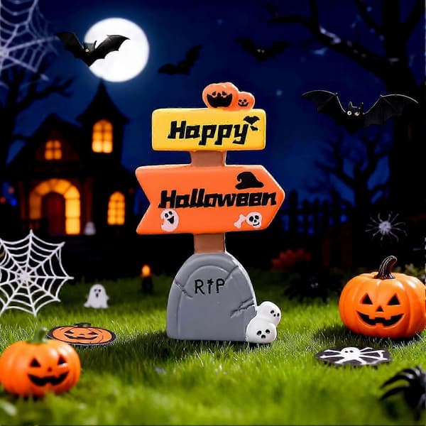 Jul- och Halloween-dekorationer - Mikrolandskapsprydnader (Peng) B