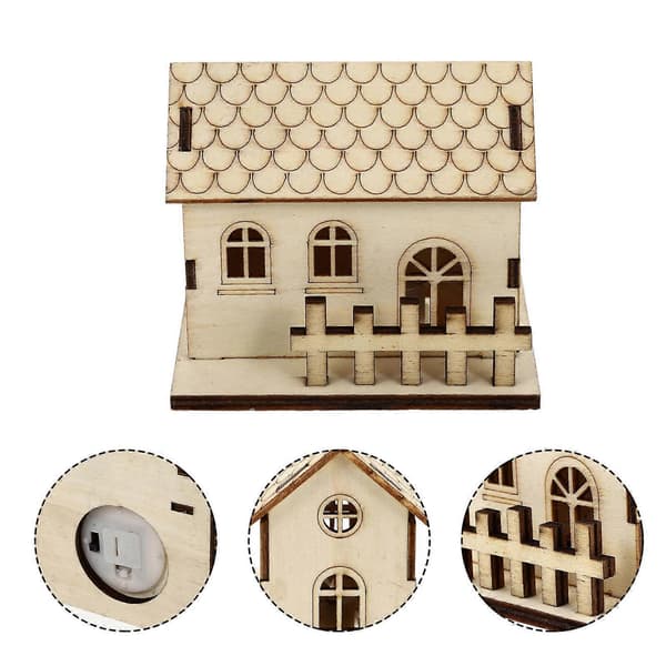 Jul Mini Lysande Hus Trädekoration för Jul 1 st (Peng)