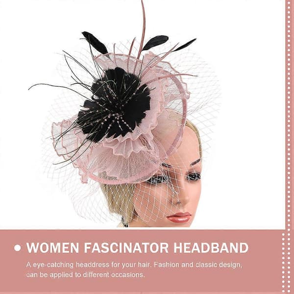 Bröllops-fascinator hatt hårklämma för kvinnor dekoration (Peng)