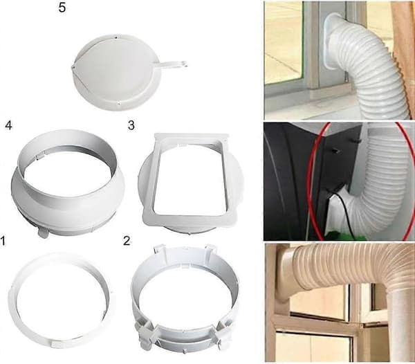 Fönsterutblåsanslutning för portabel luftkonditionering, pålitlig, kompatibel med olika modeller, modell 3# (Peng)