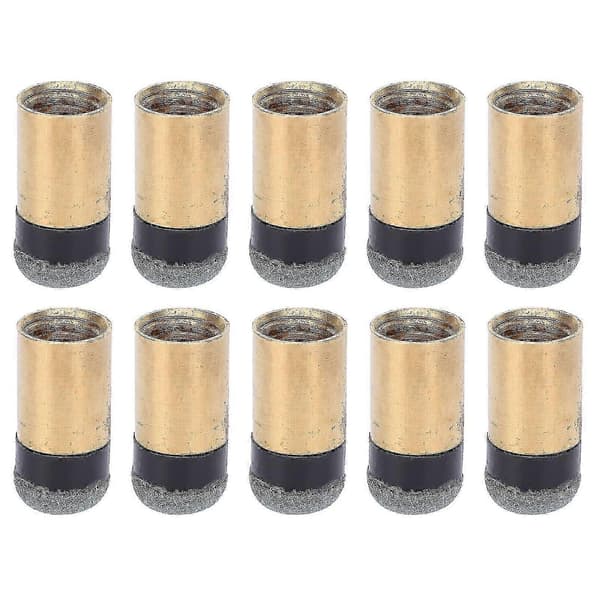 10 mm skruvbara köspetsar kompatibla med biljard, 10 st koppar PU-läder (Peng)