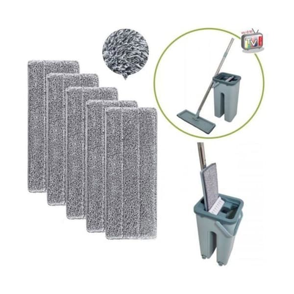 Microfiber Mop-refillbetræk - VENTEO - Auto Clean And Dry Mop - Microfiber-udskiftningspuder/-poser til HBCL Mop (Peng)