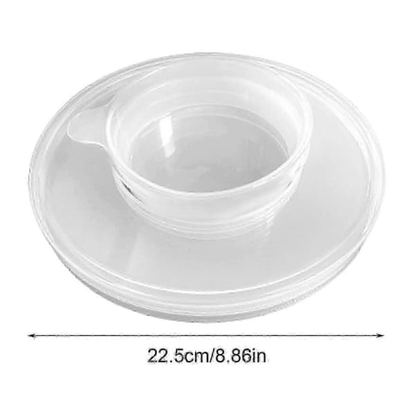 Mixerskålslock kompatibla med KitchenAid 4,5-5 Qt köksassistent, stänkskydd, transparent lock med extra (Peng) 2 Pack White