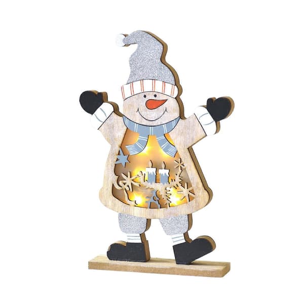 LED Træ Juleborddekoration Feriebutik Vinduespynt (Pingvin) Snowman