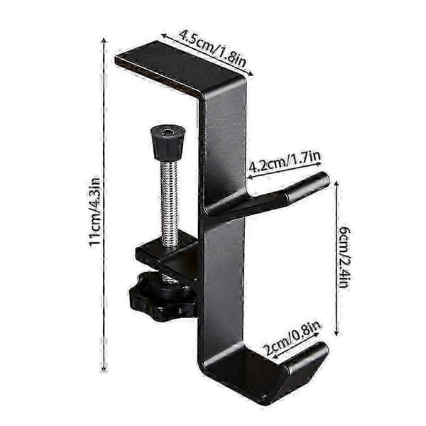 Alumiiniset kiinnitettävät takkakiinnikkeet (Peng) Black 4pcs
