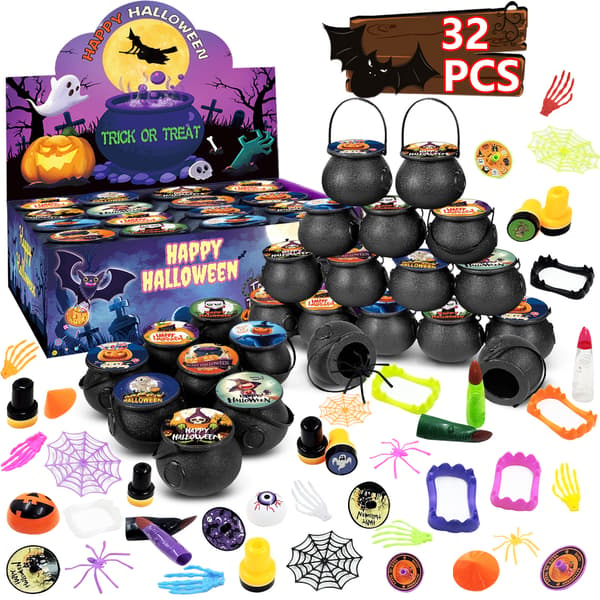 Halloween blind box gaver, edderkopperekvisitter, græskarpranks til børn, Halloween heksetønde legetøj (PE)