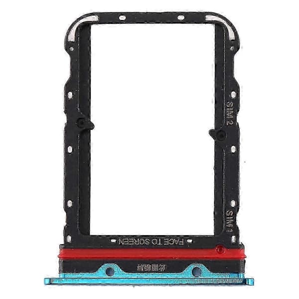 SIM-kortshållare reservdel kompatibel med Xiaomi Mi 10 mobiltelefon (Peng) Blue