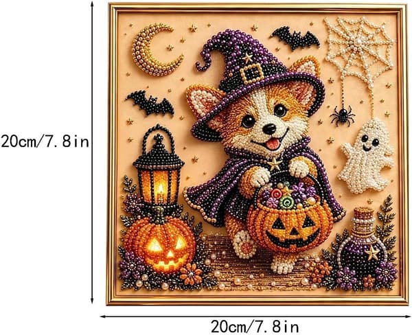Halloween-aavekoiran helmikoriste seinälle (Pe)