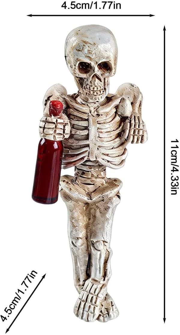 Väderbeständig skelettstaty för Halloween-dekoration (Pe)