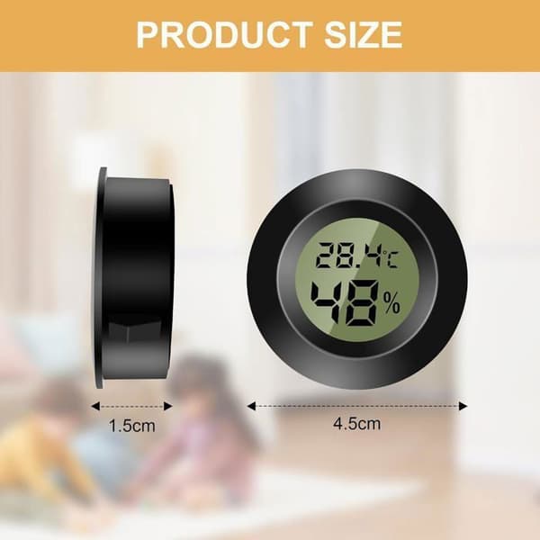 Digitalt indendørs termometer - Mini hygrometer - Digital LCD-skærm - Til indendørs brug og flerfarvet TERMOMETER (Pe)