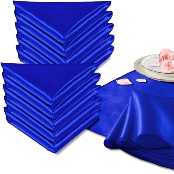 Bløde, vaskbare servietter i polyester til bryllupper, fester, banketter (12 stk.) - Hvid - 30 x 30 cm (Pe)