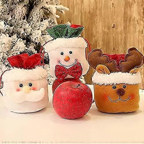 Julepynt slikpose gavepose julemand snemand elg æblepose juletræspynt hjemmefestartikler ny og populær (farve : 04) (Peng)