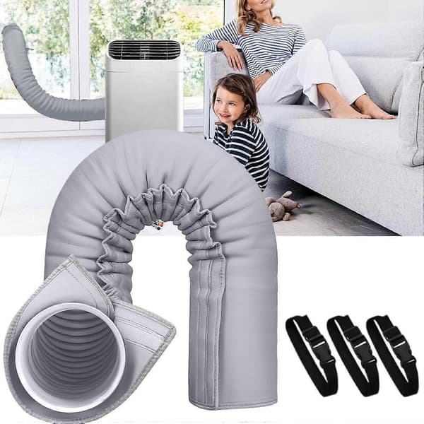 Isoleringsskydd för luftkonditioneringsslang – Flexibelt dammtätt hölje för 5\" & 5,9\" ventilationsrör (Peng)