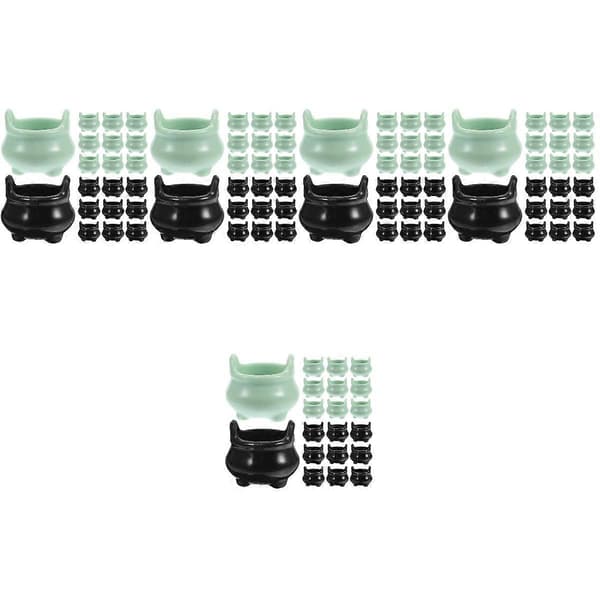 Halloween minigrytor i plast för dekoration, 100-pack (Peng)
