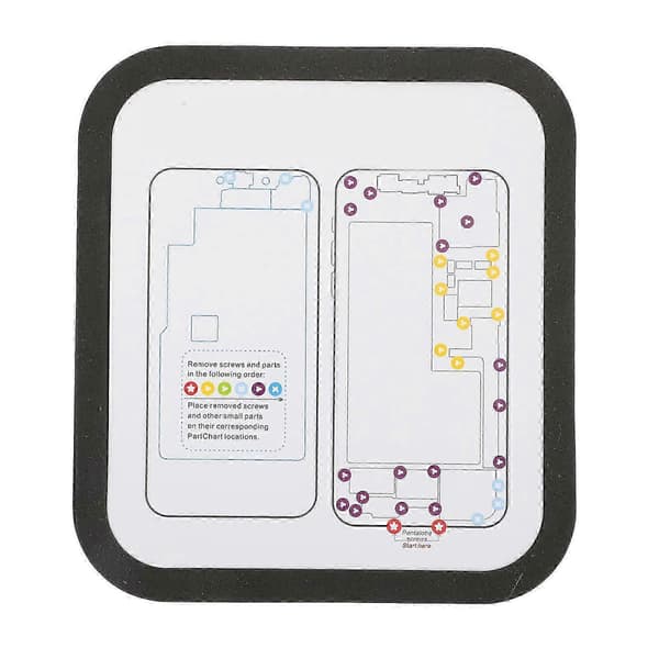 Magnetisk skruvmatta för mobilreparation, 12 st arbetsmattor (Peng)