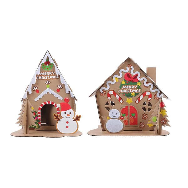 Kreativt DIY-julhus för dekoration, 2-pack julklapp (Peng)
