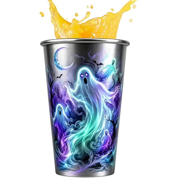 Halloween Termosensorisk Kop Spøgelsesdesign Skifter Farve Opvarmet (Pe)