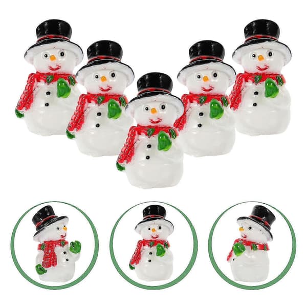 50 stk. Mini snemandsfigurer i harpiks til julepynt (Peng) Multi 2.8X1.7X1.7CM