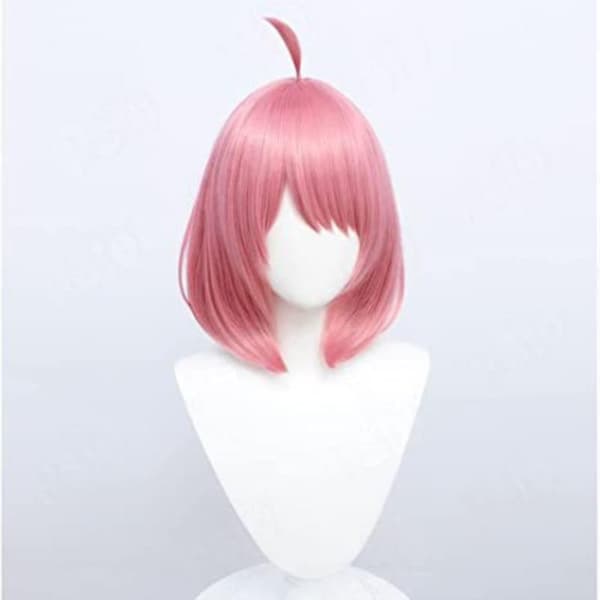 Anya Forger Cosplay-peruk Anime-peruk Hsiu Rosa kort hår Gratis perukmössa Cosplay (Peng) Pink