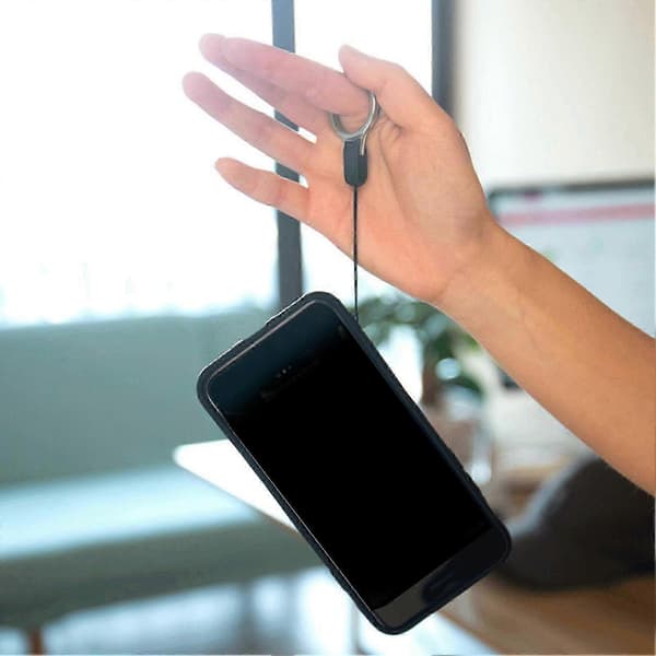 2025 2-pack fingerring-rem i plast, universellt snöre för nycklar och telefon (Peng)