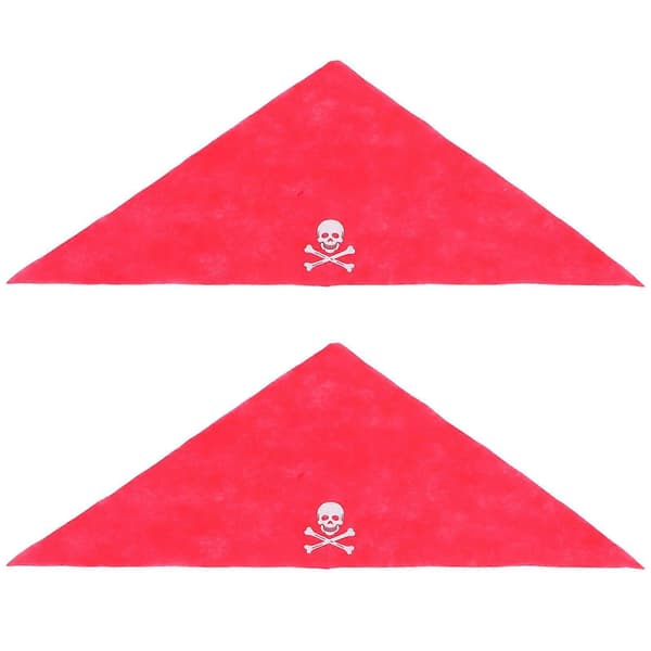 Rött piratdräkt-tillbehörsset pirathuvudduk för Halloween 2 st (Peng)
