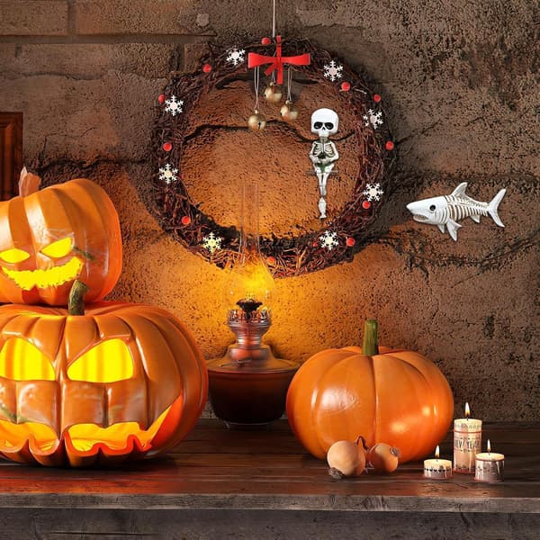Halloween harpiks skeletskulptur siddende figur (Pe)