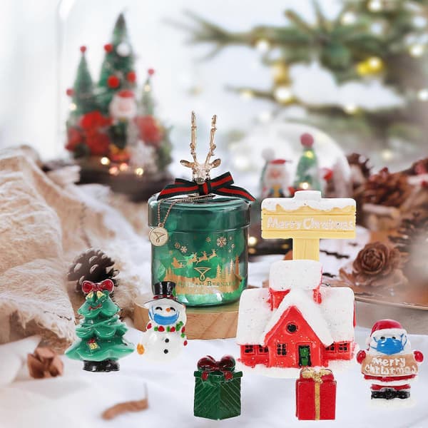 Tomte-miniatyrer i harts för juldekoration 4-pack (Peng)