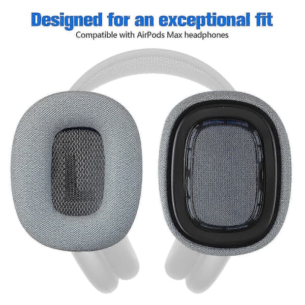 Luftkudde-öronkuddar kompatibla med AirPods Max-hörlurar, mjukt läderutbyte (Peng) Blue