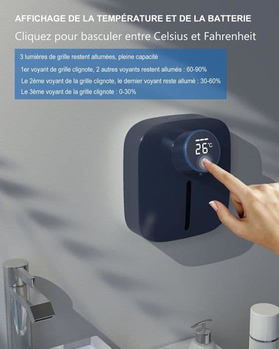 Automatisk tvåldispenser 320 ml, beröringsfri väggmonterad tvåldispenser, med infraröd sensor, tvåldispenser (Pe)