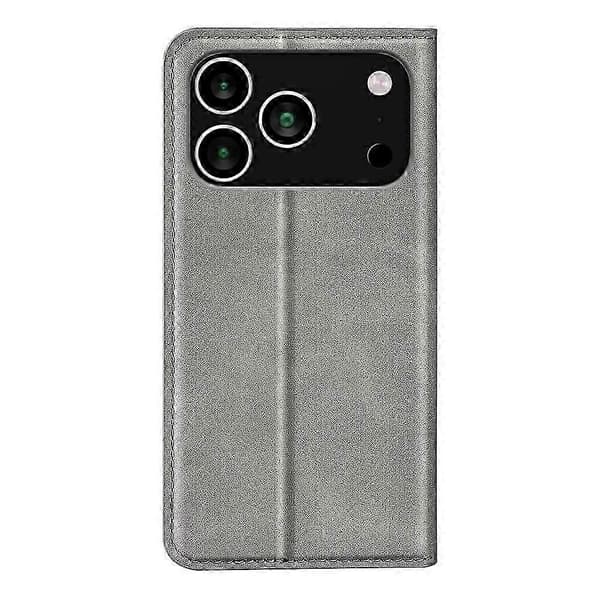 Kompatibel med iPhone 17 Pro-fodral Skin Touch Läderplånboksfodral (PE)