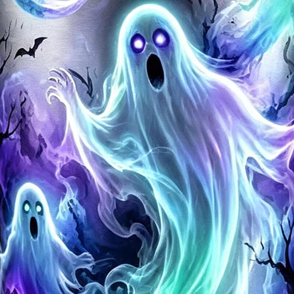 Halloween Termosensorisk Kop Spøgelsesdesign Skifter Farve Opvarmet (Pe)