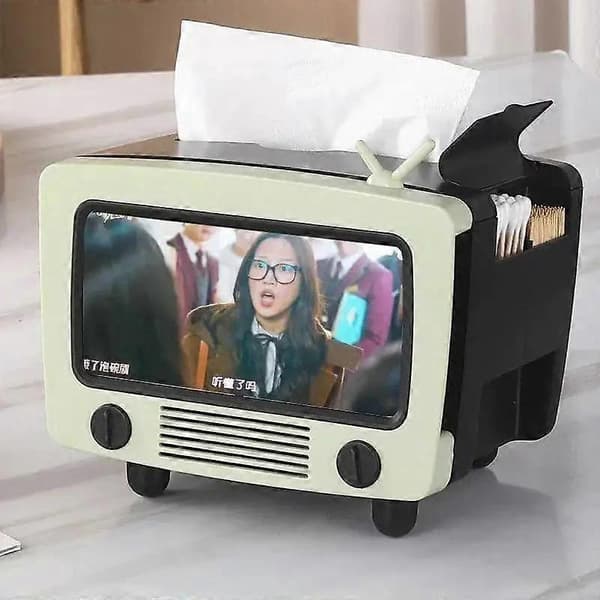 TV-servietholder i luksuriøst plastdesign til stuebordet – Multifunktionel opbevaringsboks (Peng) Orange