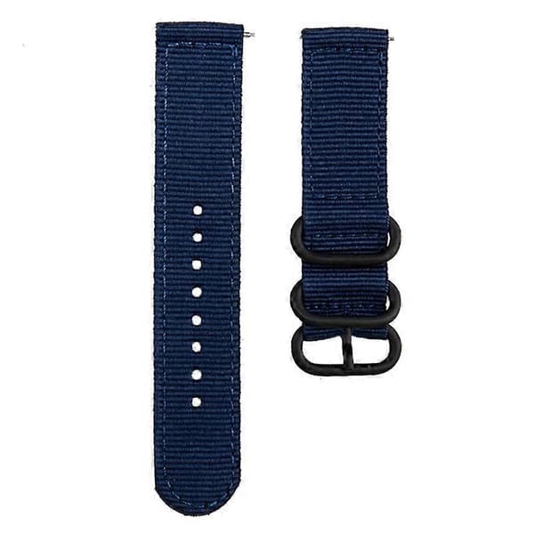 Til Garmin Venu 2S/Vivoactive 4S 18mm Nylon Urrem med tre kraftige spænder - Udskiftningsrem (Peng)