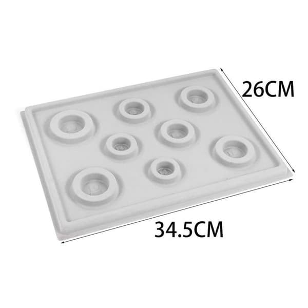 Helmikorutarjotin - 2 kappaletta - Kudottu designmatto - Korujen valmistus (Ei mitään) (Pe)