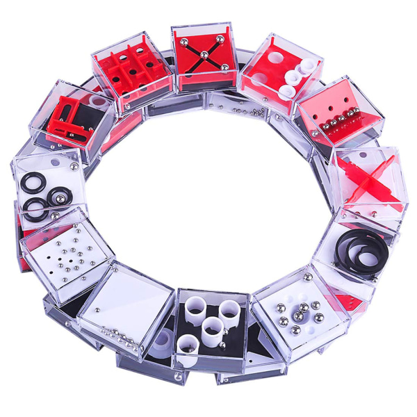 Balans labyrintspel pussel lådor med stålboll leksaker